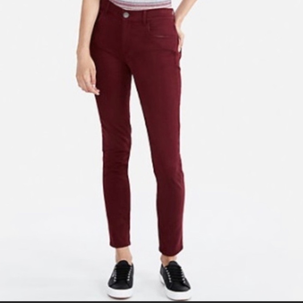 Maroon Legging Stretchy Jeans